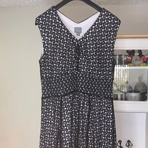 Black and white eyelet dress—for every body type.